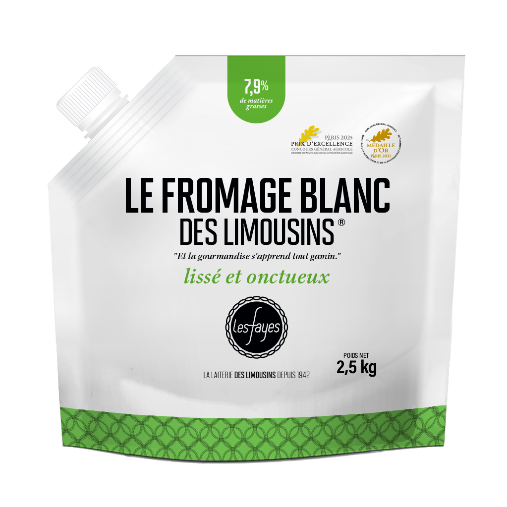 Fromage blanc 7.2% de MG - Poche de2.5 kg