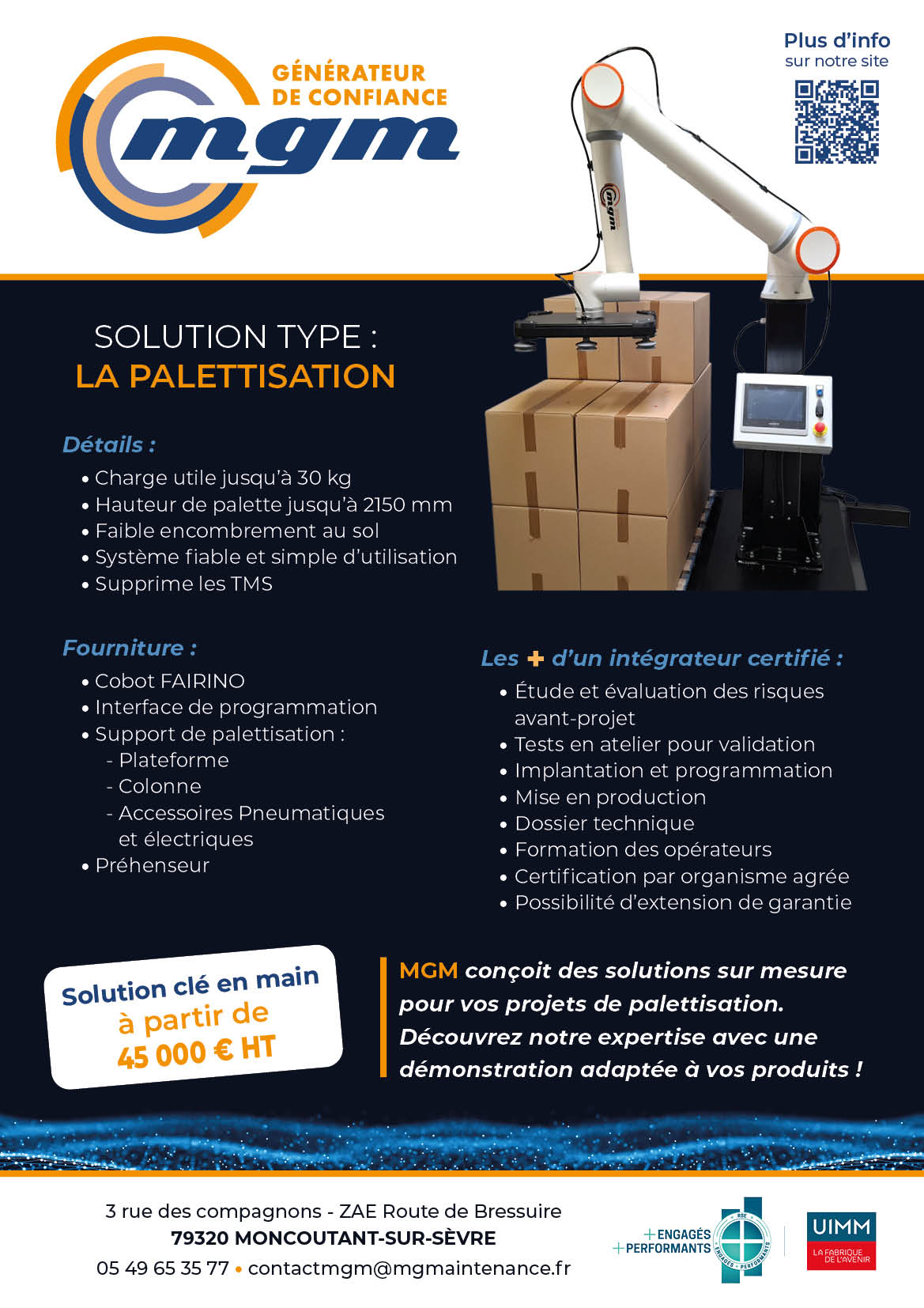 COBOT DE PALETTISATION