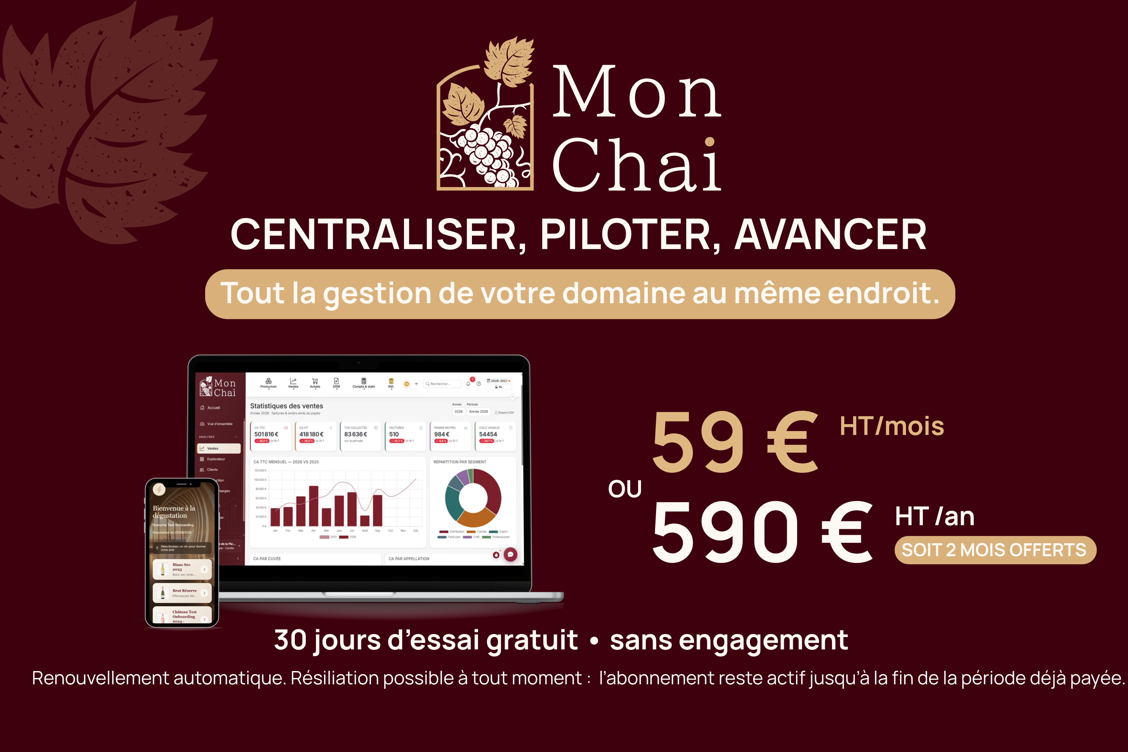 Mon Chai, de la vigne à la vente.