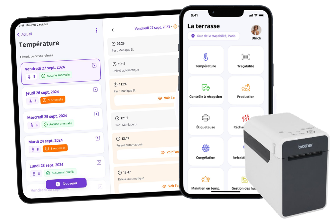 Application HACCP et étiqueteuse DLC